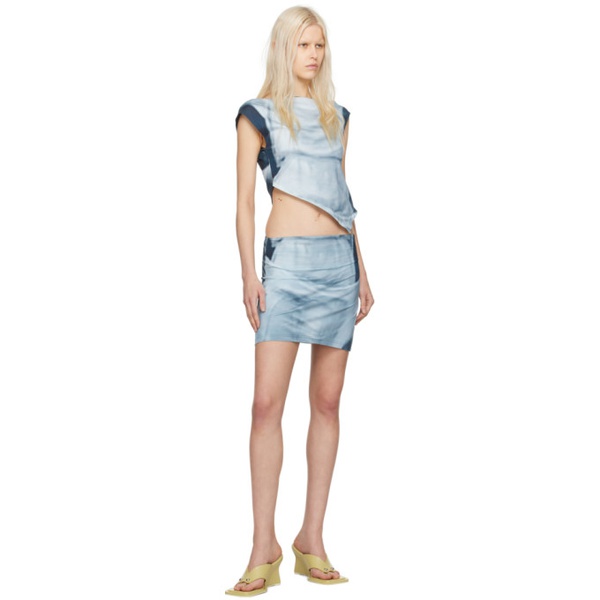  엘리스 ELLISS SSENSE Exclusive Blue Serenity Miniskirt 241752F090001