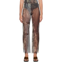 엘리스 ELLISS Brown Rock Pool Trousers 232752F087002