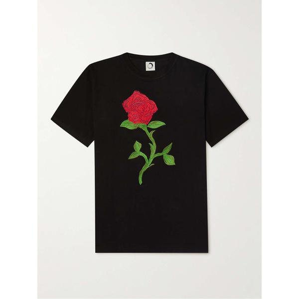  엔드리스 조이 ENDLESS JOY Embroidered Cotton-Jersey T-Shirt 1647597294788304