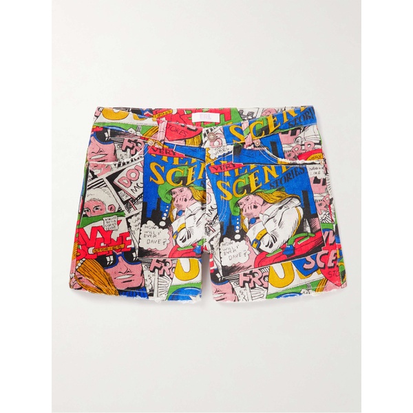  ERL Slim-Fit Printed Denim Shorts 1647597311434221