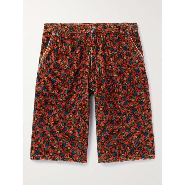  ERL Straight-Leg Floral-Print Cotton-Corduroy Bermuda Shorts 1647597311434017