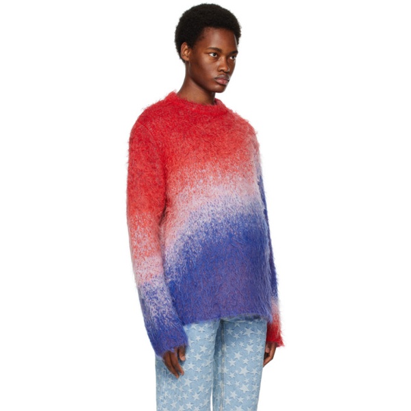  ERL Red & Blue Gradient Sweater 232260M206001