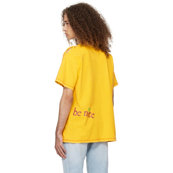  ERL Yellow Venice T-Shirt 232260M213034