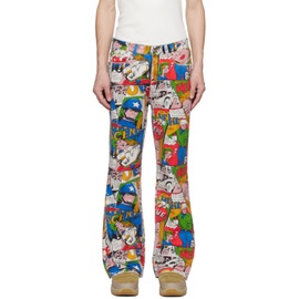 ERL Multicolor Printed Jeans 231260M186000