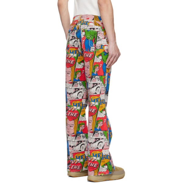  ERL Multicolor Printed Jeans 231260M186000