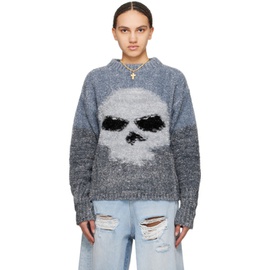 ERL Gray Intarsia Sweater 241260F096001