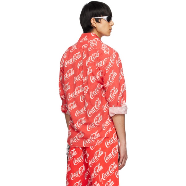  ERL Red Printed Shirt 241260M192020