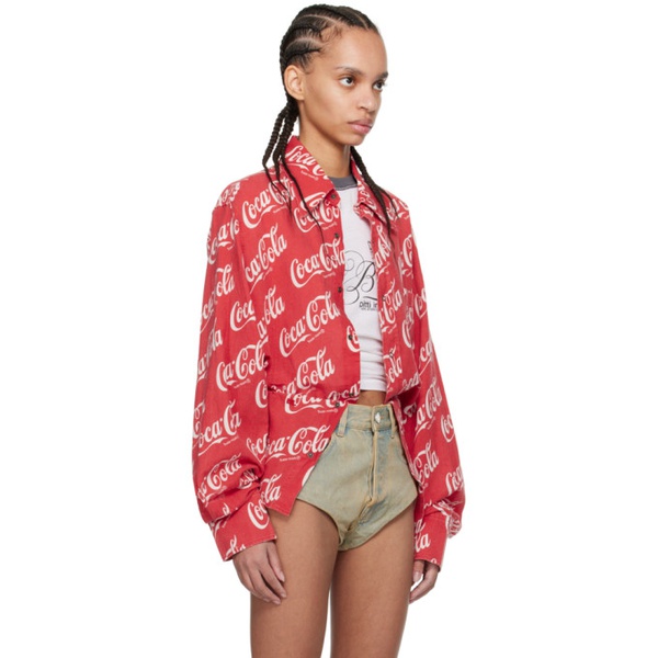  ERL Red Printed Shirt 241260F109001
