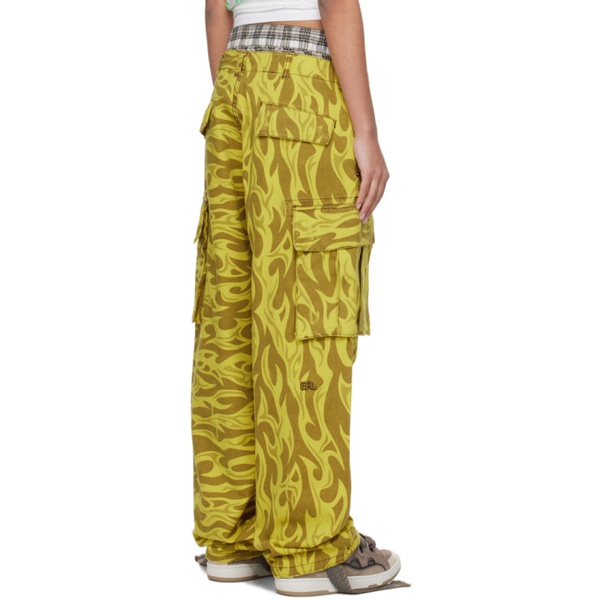 ERL Yellow Flame Cargo Pants 241260F087000