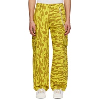 ERL Yellow Printed Cargo Pants 241260M188002