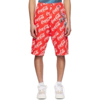 ERL Red Printed Shorts 241260M193002