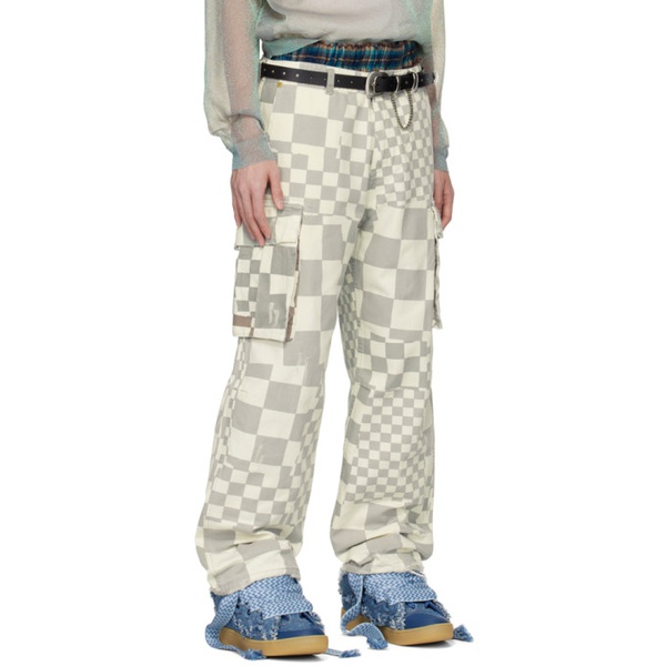  ERL Gray Printed Cargo Pants 241260M188003