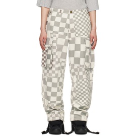 ERL Gray Check Cargo Pants 241260F087002