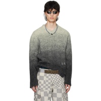 ERL Gray Gradient Sweater 241260M201008