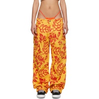 ERL Orange Graphic Trousers 231260F087002