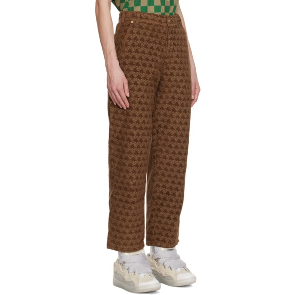  ERL Brown Padded Trousers 222260F069000