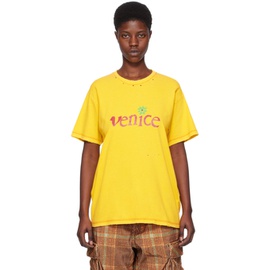 ERL Yellow Venice T-Shirt 232260F110011