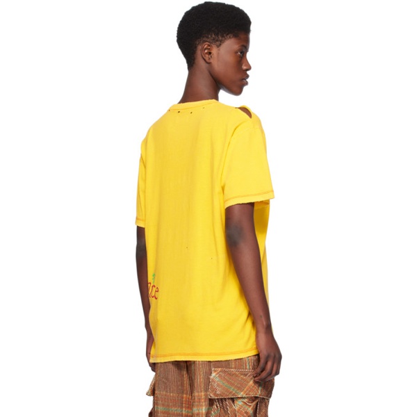  ERL Yellow Venice T-Shirt 232260F110011