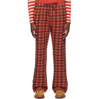 ERL Red Check Sweatpants 232260M190001