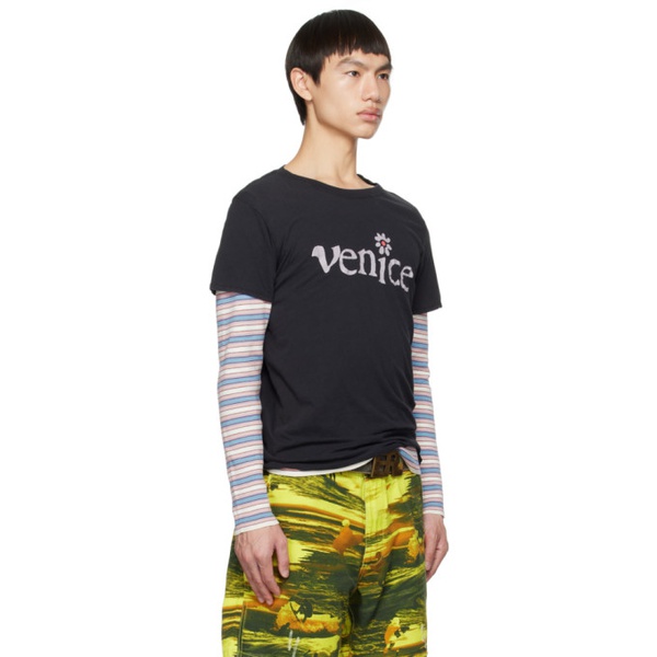  ERL Black Venice T-Shirt 231260M213032