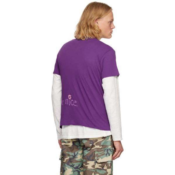  ERL Purple Venice T-Shirt 222260M213066