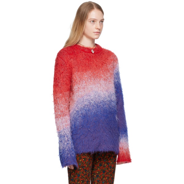  ERL Blue & Red Gradient Sweater 232260F096000