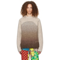 ERL Brown Gradient Rainbow Sweater 232260M201027