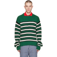 ERL Green Stripes Sweater 222260M201035
