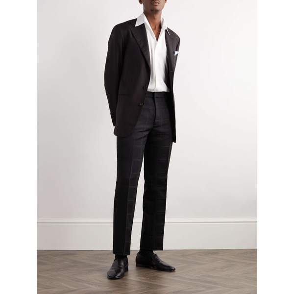  에트로 ETRO Straight-Leg Checked Cotton-Jacquard Suit Trousers 1647597315430807