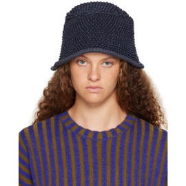 에크하우스 라타 Eckhaus Latta Navy Field Bucket Hat 232830F015001