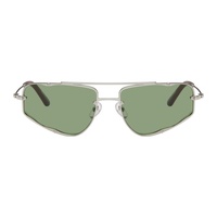 에크하우스 라타 Eckhaus Latta SSENSE Exclusive Silver The Speed Sunglasses 241830M134002