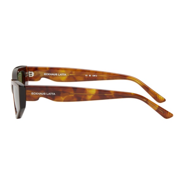  에크하우스 라타 Eckhaus Latta SSENSE Exclusive Tortoiseshell The Tilt Sunglasses 241830M134004