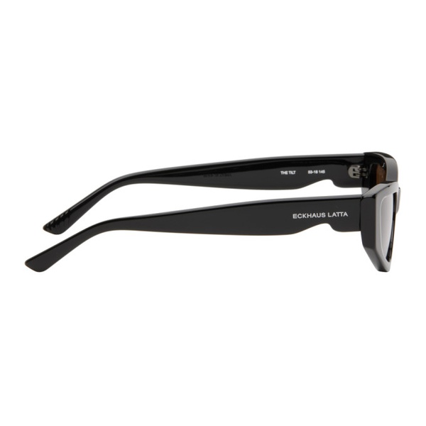  에크하우스 라타 Eckhaus Latta SSENSE Exclusive Black The Tilt Sunglasses 241830F005000