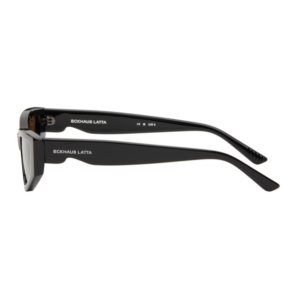  에크하우스 라타 Eckhaus Latta SSENSE Exclusive Black The Tilt Sunglasses 241830F005000