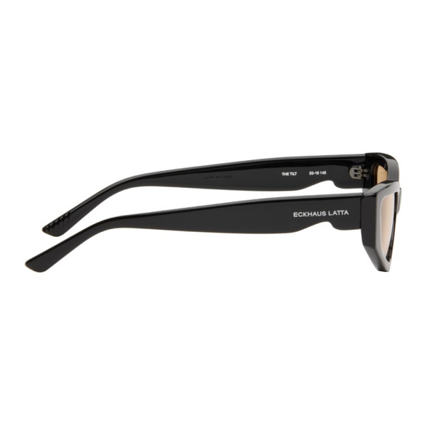  에크하우스 라타 Eckhaus Latta SSENSE Exclusive Black The Tilt Sunglasses 241830F005001