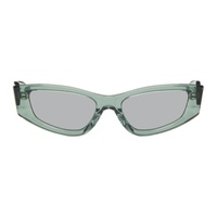 에크하우스 라타 Eckhaus Latta SSENSE Exclusive Green The Tilt Sunglasses 241830F005003