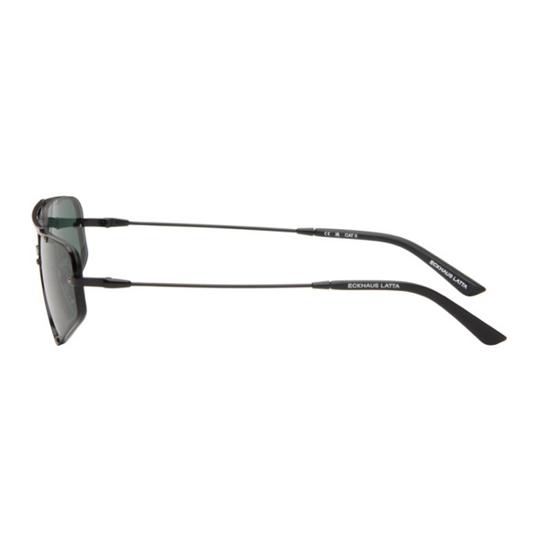  에크하우스 라타 Eckhaus Latta SSENSE Exclusive Black The Speed Sunglasses 241830F005005