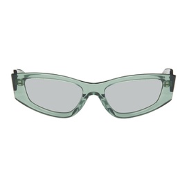 에크하우스 라타 Eckhaus Latta SSENSE Exclusive Green The Tilt Sunglasses 241830M134003