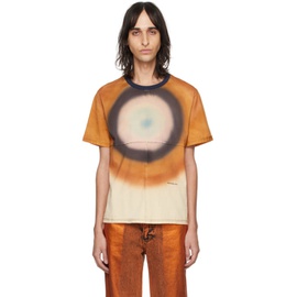 에크하우스 라타 Eckhaus Latta Orange & Brown Lapped T-Shirt 241830M213003
