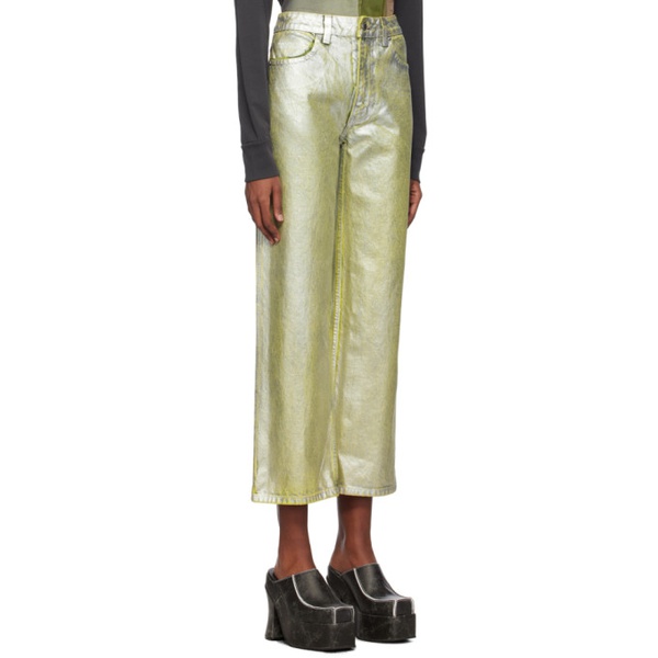 에크하우스 라타 Eckhaus Latta Silver & Yellow Wide-Leg Jeans 241830F069004