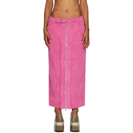 에크하우스 라타 Eckhaus Latta Pink Paneled Maxi Skirt 232830F093003