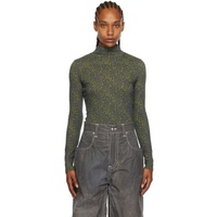 에크하우스 라타 Eckhaus Latta Green Shrunk Turtleneck 232830F099004