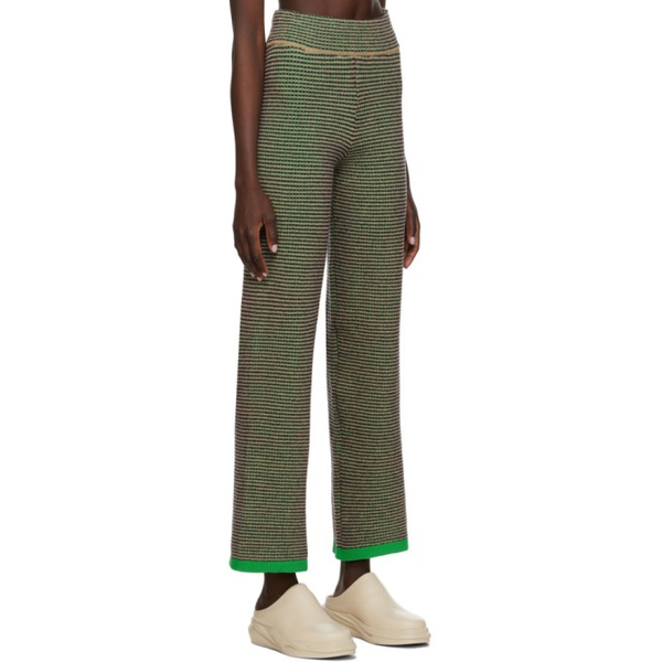  에크하우스 라타 Eckhaus Latta Navy & Beige Pixel Lounge Pants 221830F086000