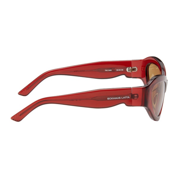  에크하우스 라타 Eckhaus Latta SSENSE Exclusive Red The Bug Sunglasses 242830M134002