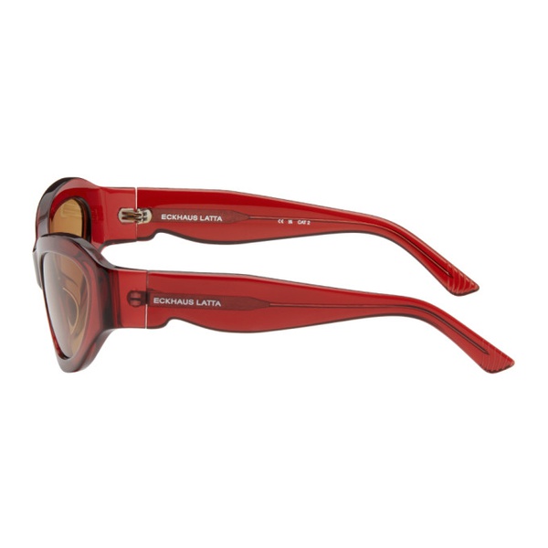  에크하우스 라타 Eckhaus Latta SSENSE Exclusive Red The Bug Sunglasses 242830M134002