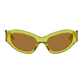 에크하우스 라타 Eckhaus Latta SSENSE Exclusive Yellow The Bug Sunglasses 242830M134001