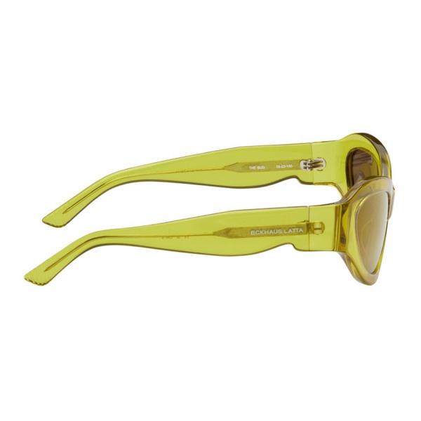  에크하우스 라타 Eckhaus Latta SSENSE Exclusive Yellow The Bug Sunglasses 242830M134001