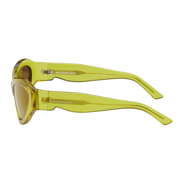  에크하우스 라타 Eckhaus Latta SSENSE Exclusive Yellow The Bug Sunglasses 242830M134001