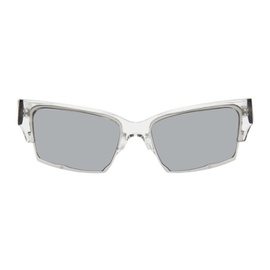 에크하우스 라타 Eckhaus Latta SSENSE Exclusive Silver The Club Sunglasses 242830M134004