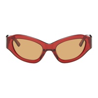 에크하우스 라타 Eckhaus Latta SSENSE Exclusive Red The Bug Sunglasses 242830F005003